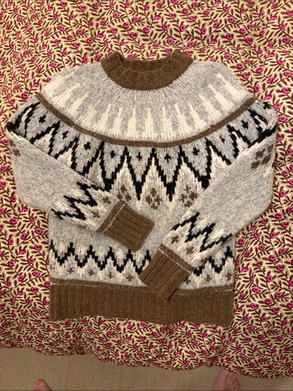 Faherty Patterned Sweater size XS